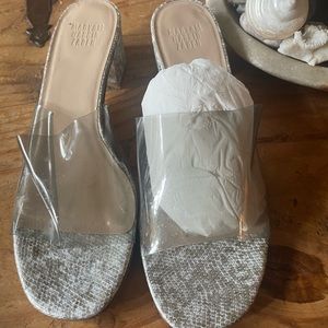 Worn once clear heel